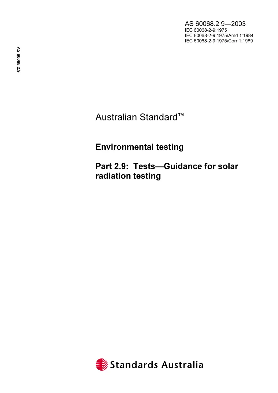 AS 60068.2.9-2003 pdf