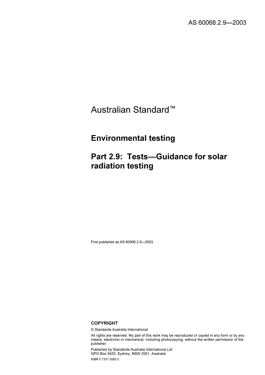AS 60068.2.9-2003 pdf