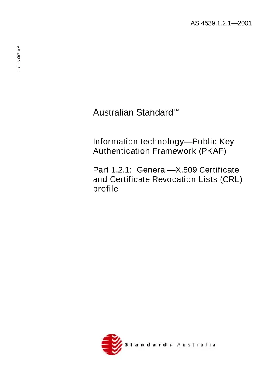 AS 4539.1.2.1-2001 AS 4539.1.2.1-2001 pdf