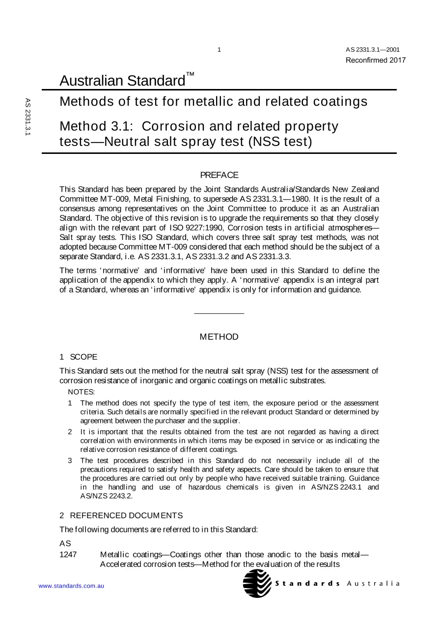 AS 2331.3.1-2001 AS 2331.3.1-2001 pdf