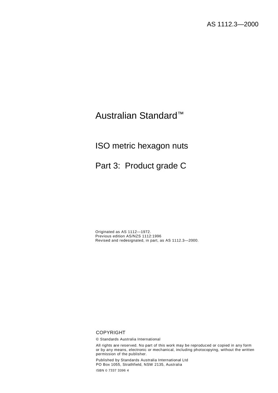 AS 1112.3-2000 AS 1112.3-2000 pdf