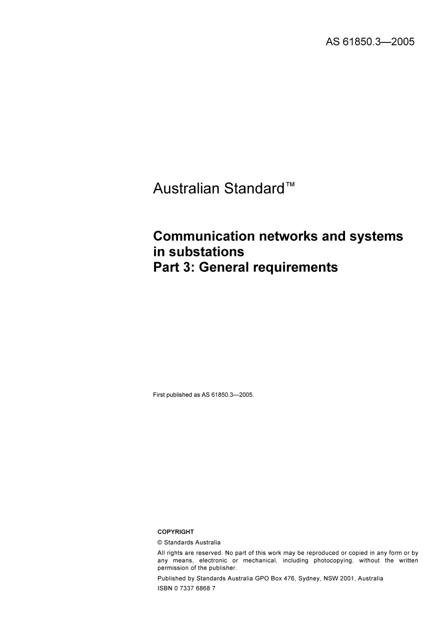 AS 61850.3-2005 AS 61850.3-2005 pdf