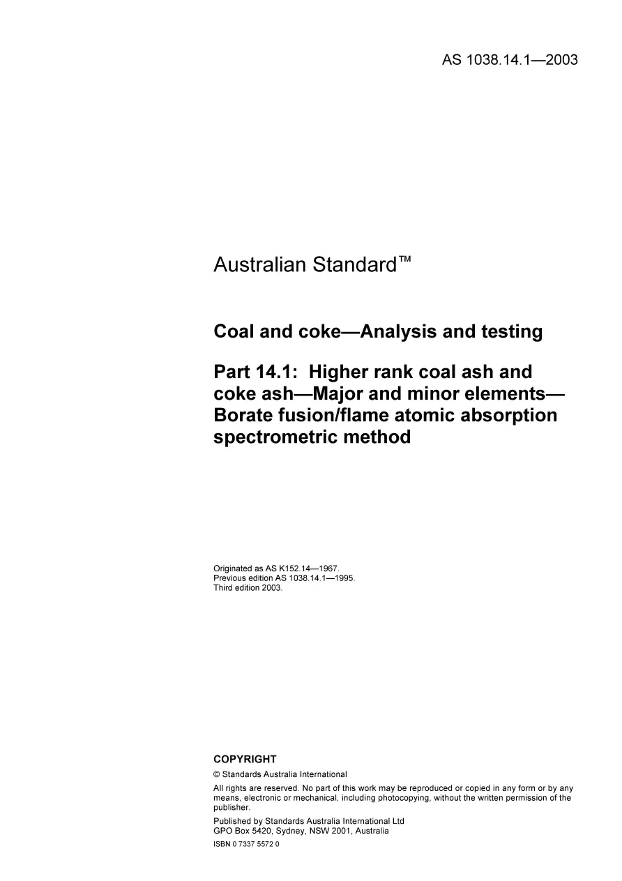 AS 1038.14.1-2003 AS 1038.14.1-2003 pdf