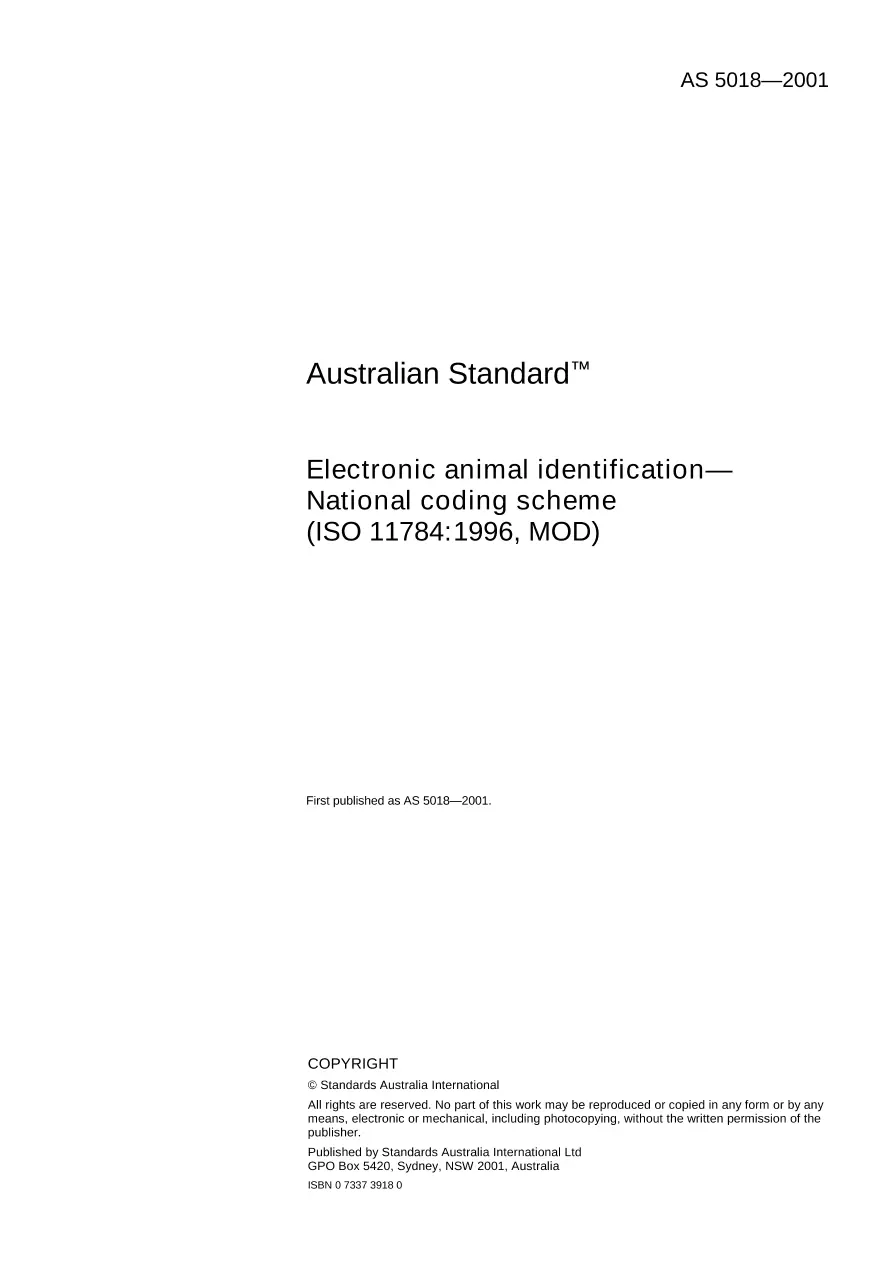 AS 5018-2001 AS 5018-2001 pdf