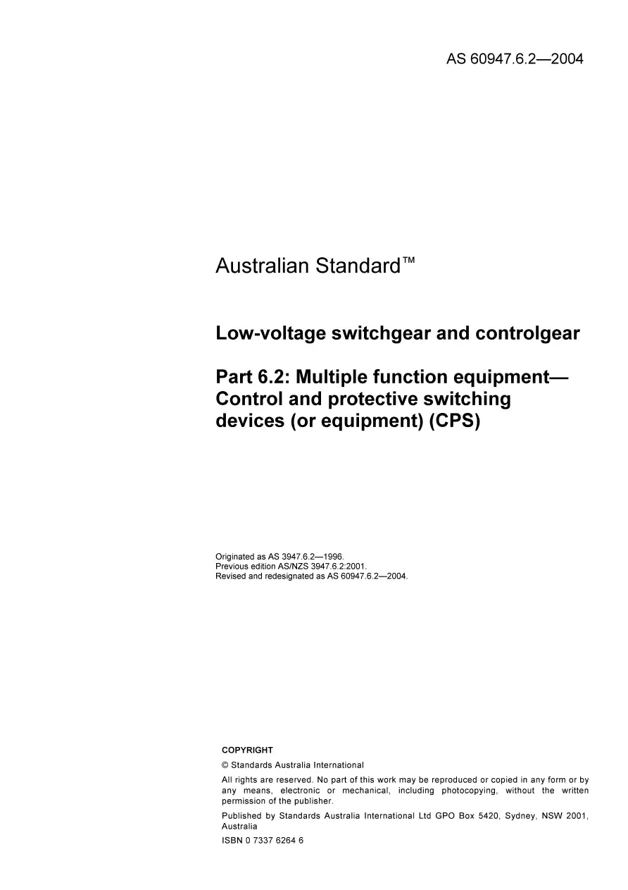 AS 60947.6.2-2004 AS 60947.6.2-2004 pdf