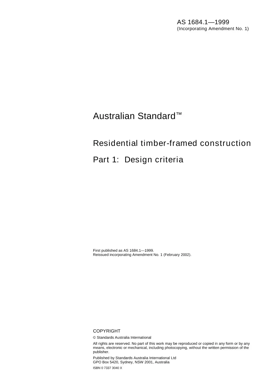 AS 1684.1-1999 AS 1684.1-1999 pdf