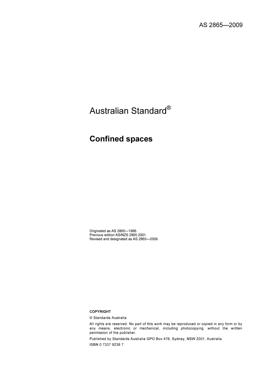 AS 2865-2009 AS 2865-2009 pdf