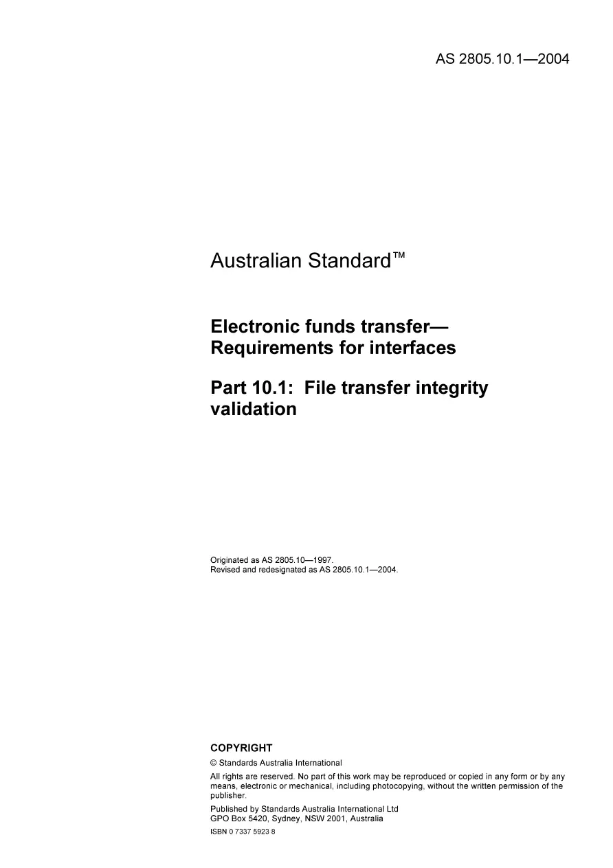 AS 2805.10.1-2004 AS 2805.10.1-2004 pdf