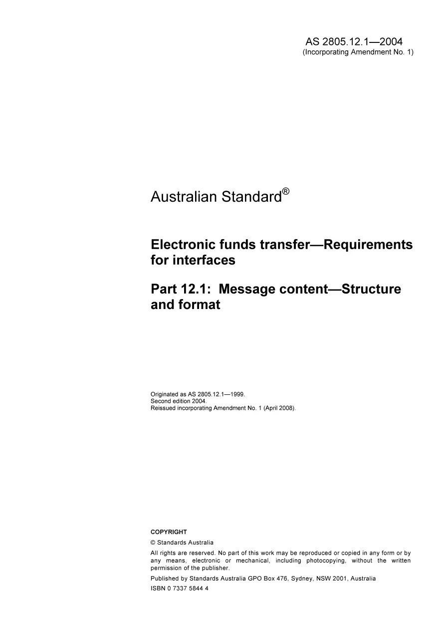 AS 2805.12.1-2004 AS 2805.12.1-2004 pdf