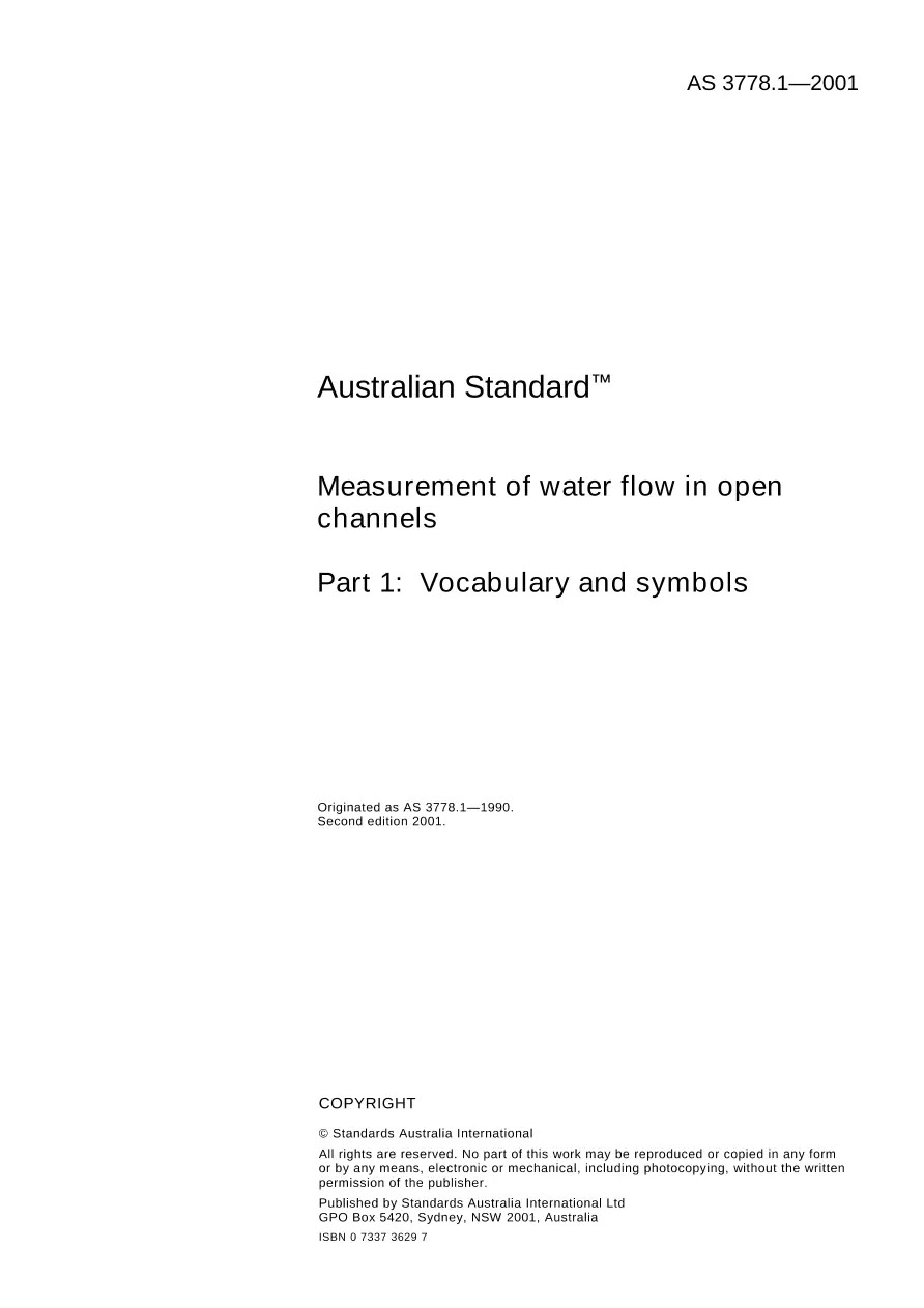 AS 3778.1-2001 AS 3778.1-2001 pdf