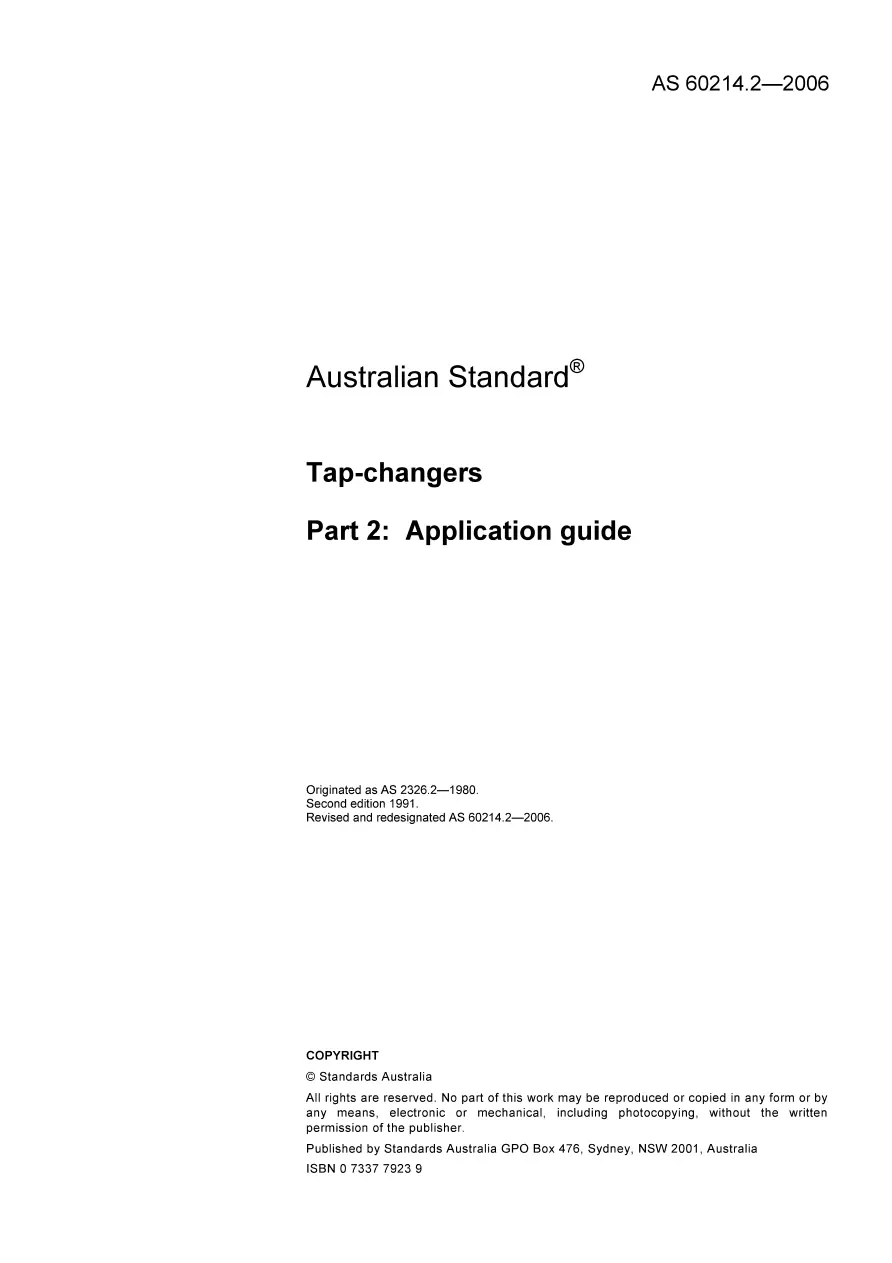 AS 60214.2-2006 pdf