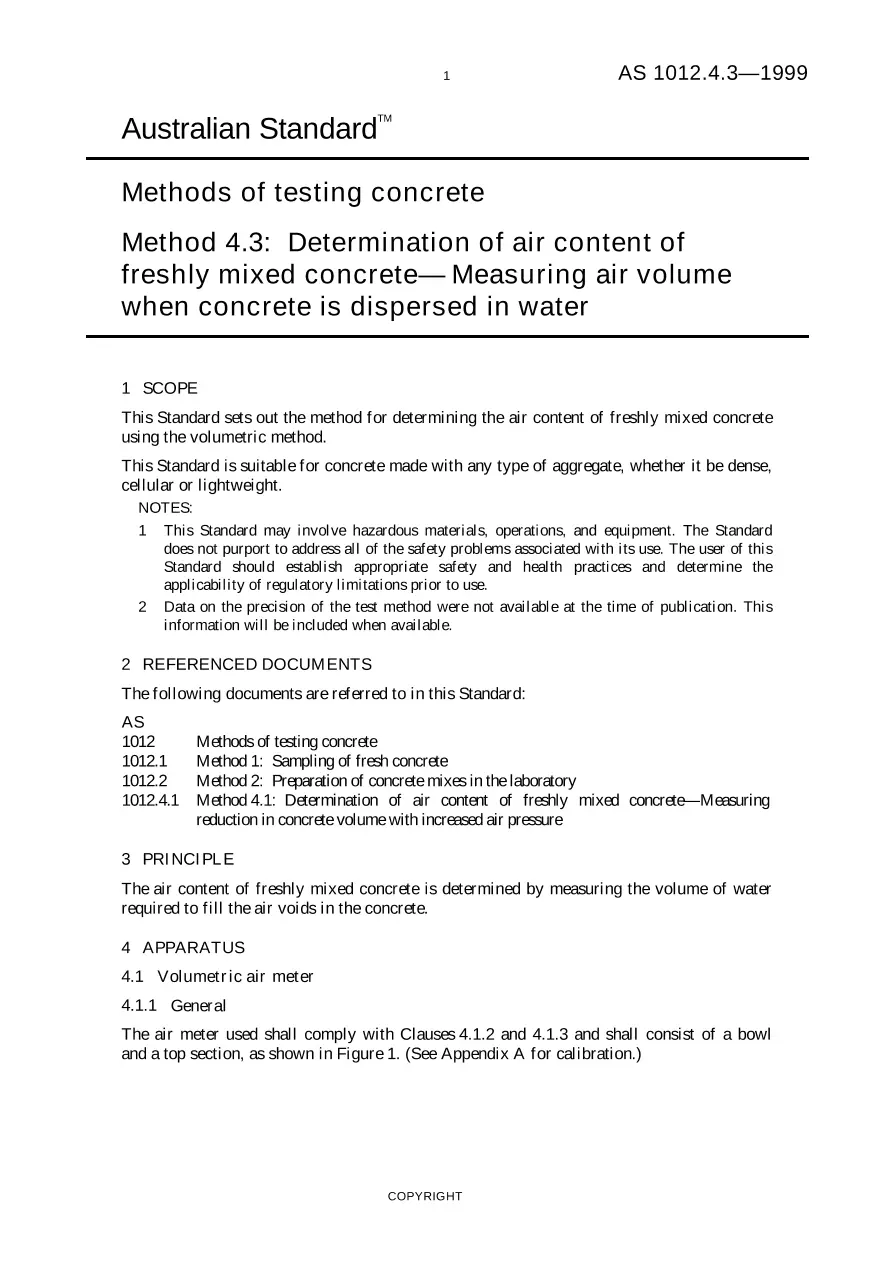 AS 1012.4.3-1999 pdf