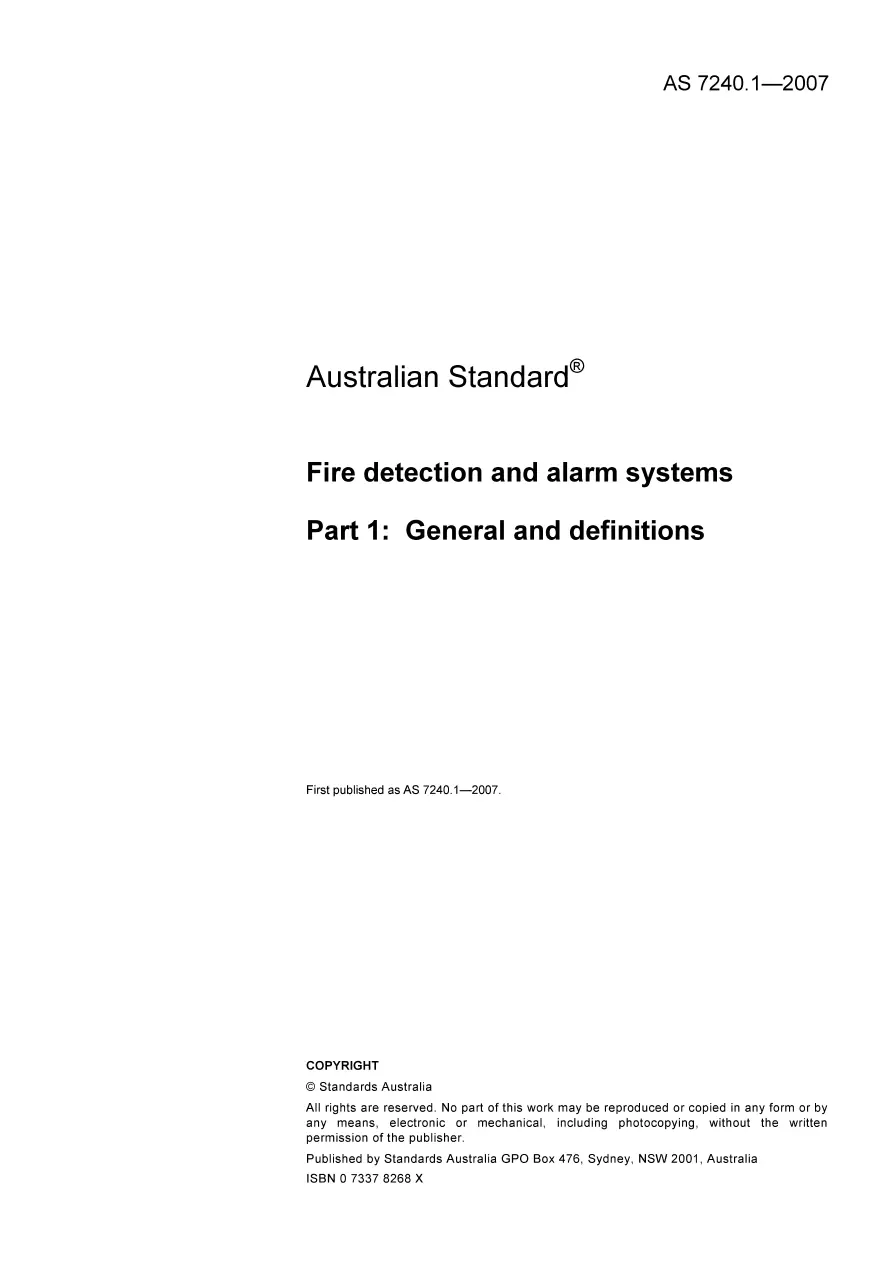 AS 7240.1-2007 AS 7240.1-2007 pdf