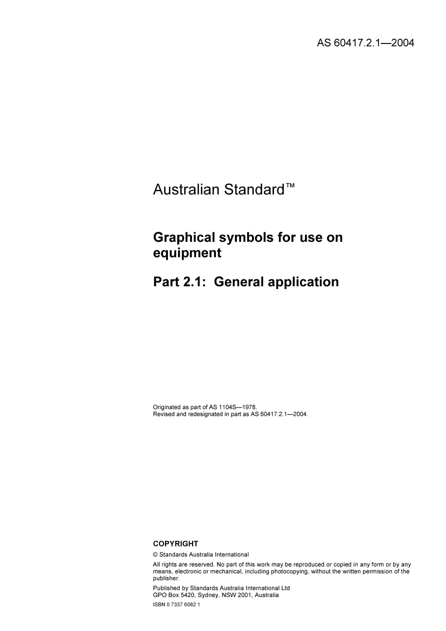 AS 60417.2.1-2004 pdf