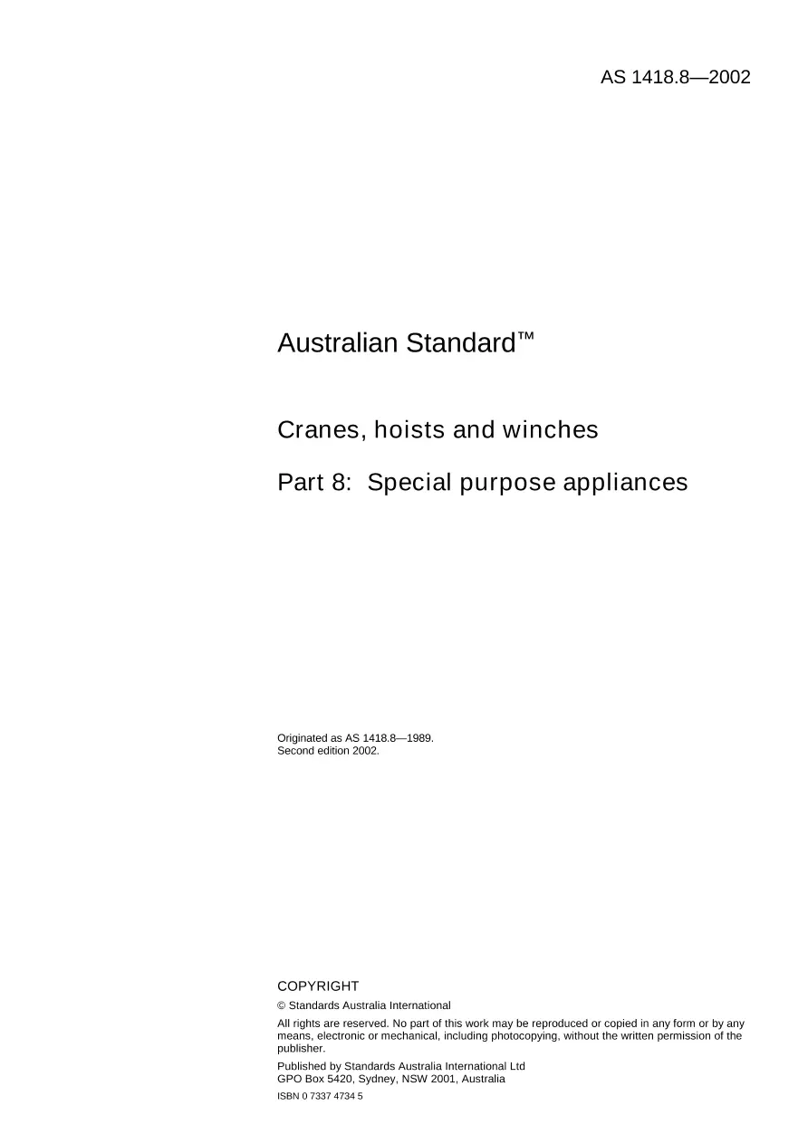 AS 1418.8-2002 AS 1418.8-2002 pdf
