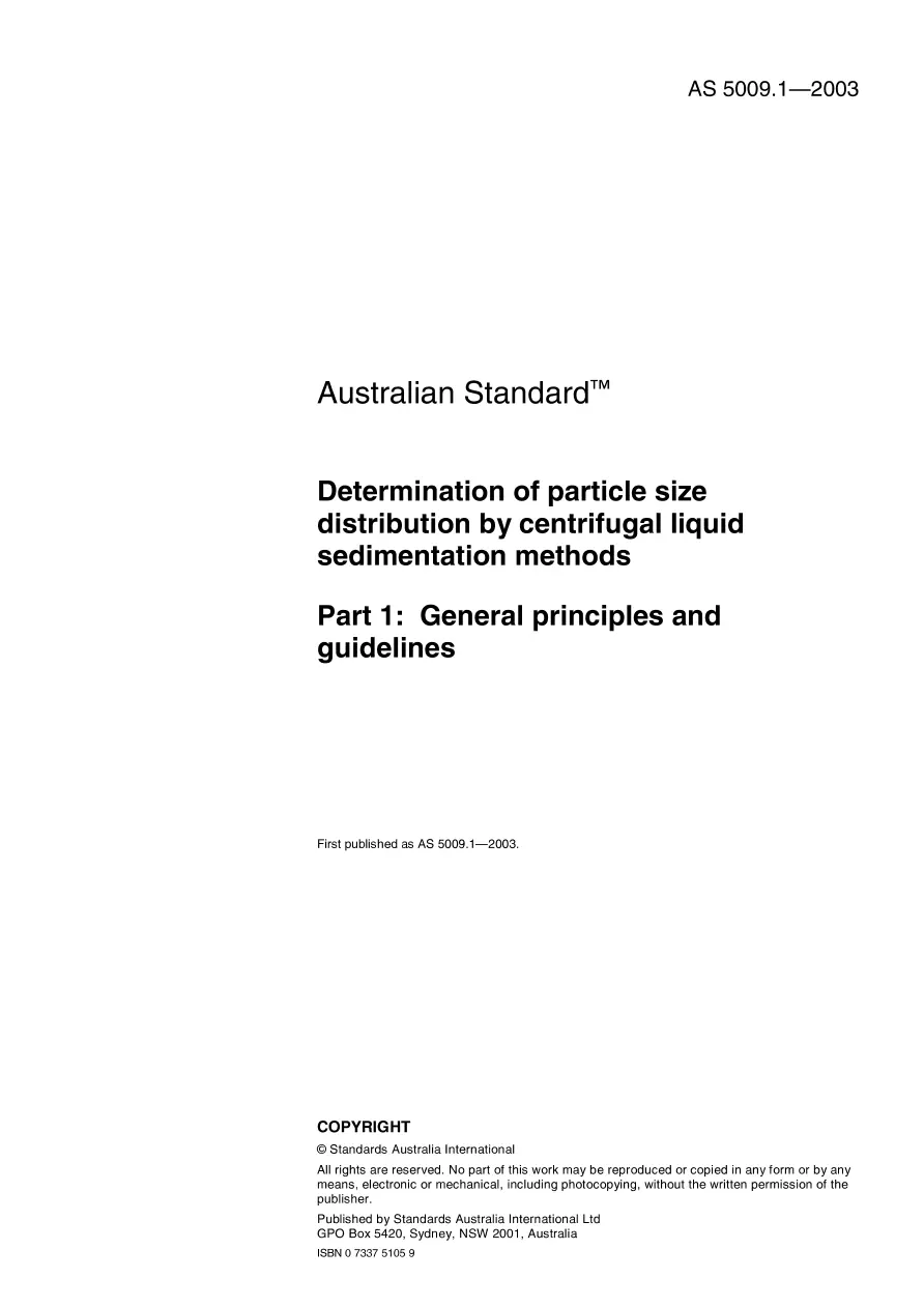 AS 5009.1-2003 AS 5009.1-2003 pdf