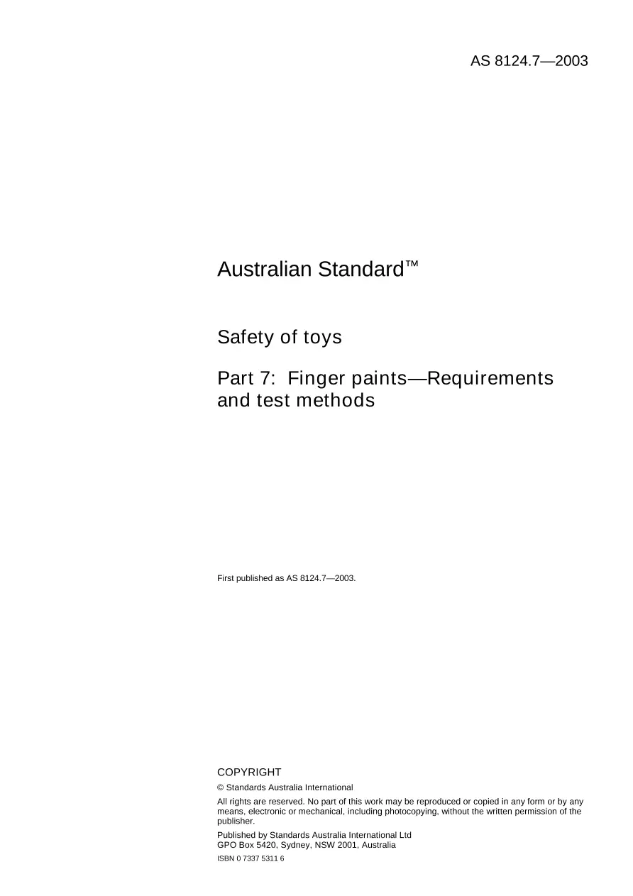 AS 8124.7-2003 AS 8124.7-2003 pdf