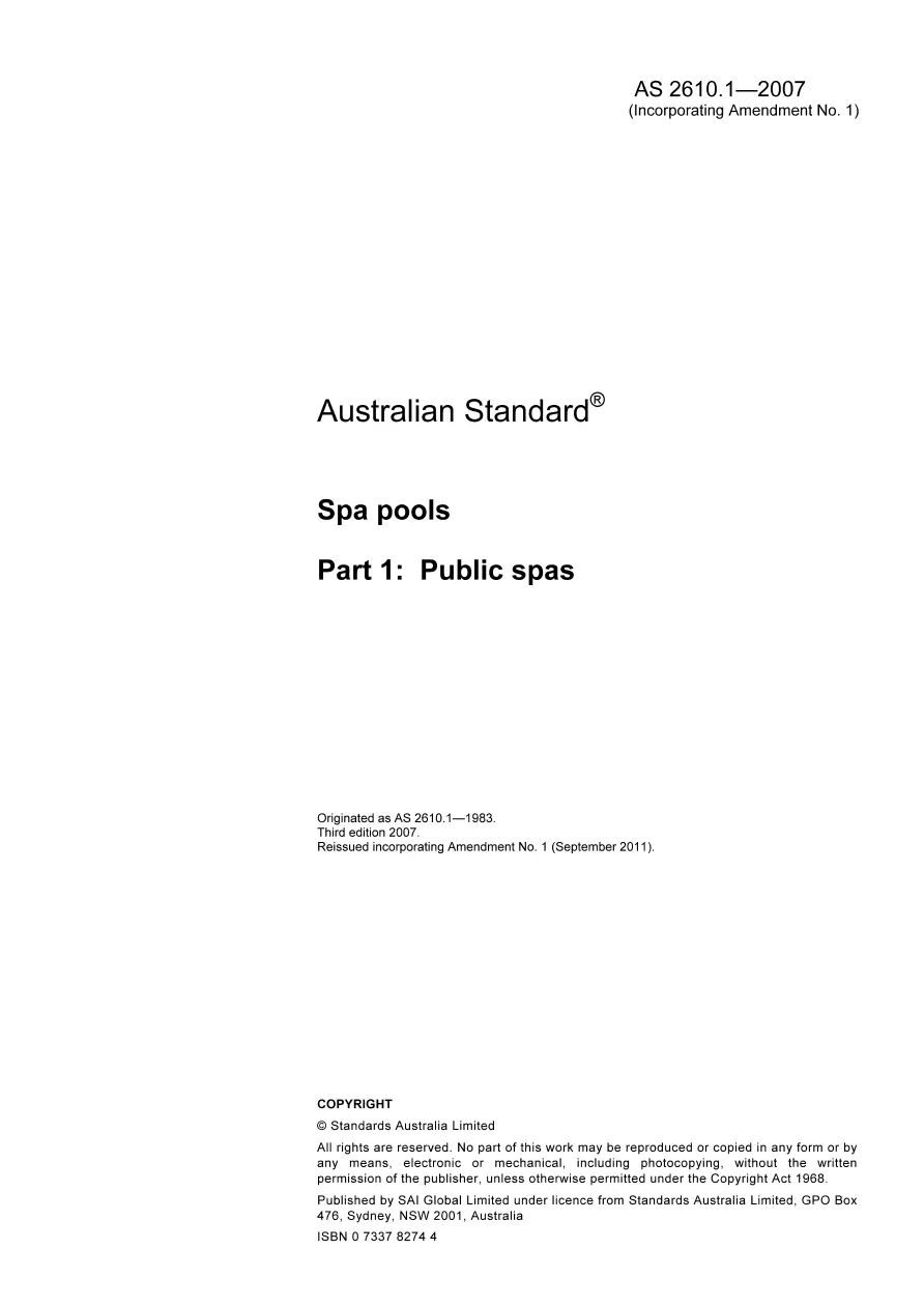 AS 2610.1-2007 AS 2610.1-2007 pdf