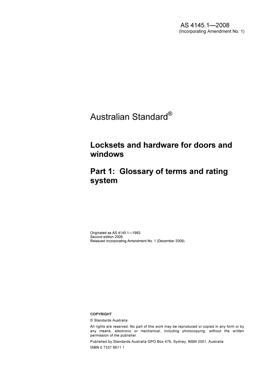 AS 4145.1-2008 AS 4145.1-2008 pdf