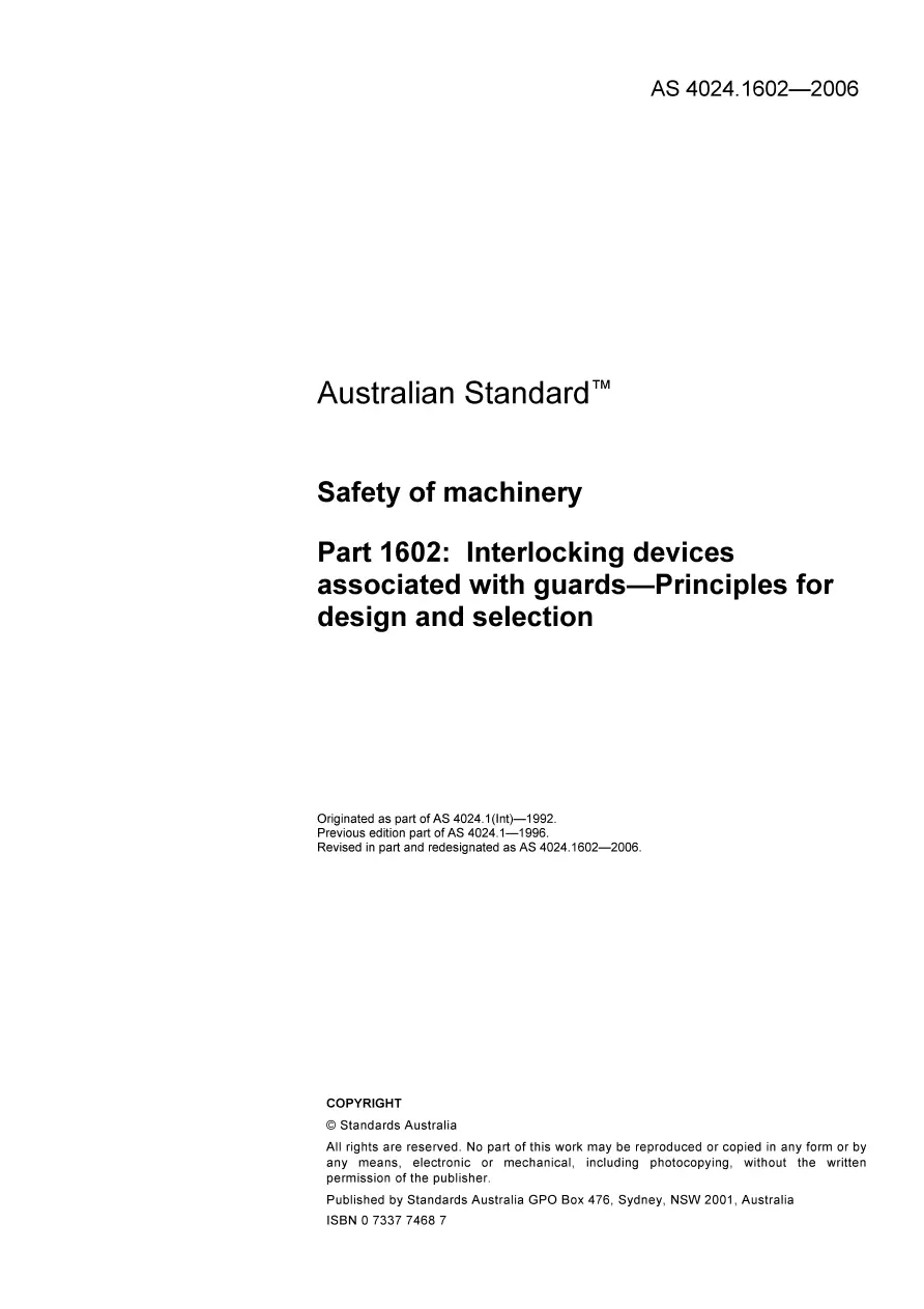 AS 4024.1602-2006 AS 4024.1602-2006 pdf