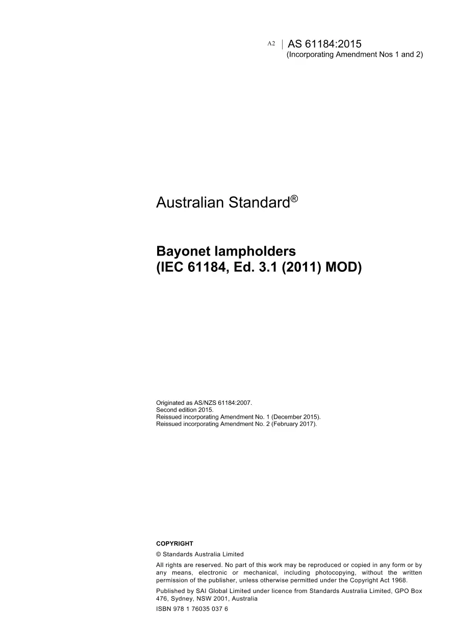 AS 61184:2015 AS 61184:2015 pdf