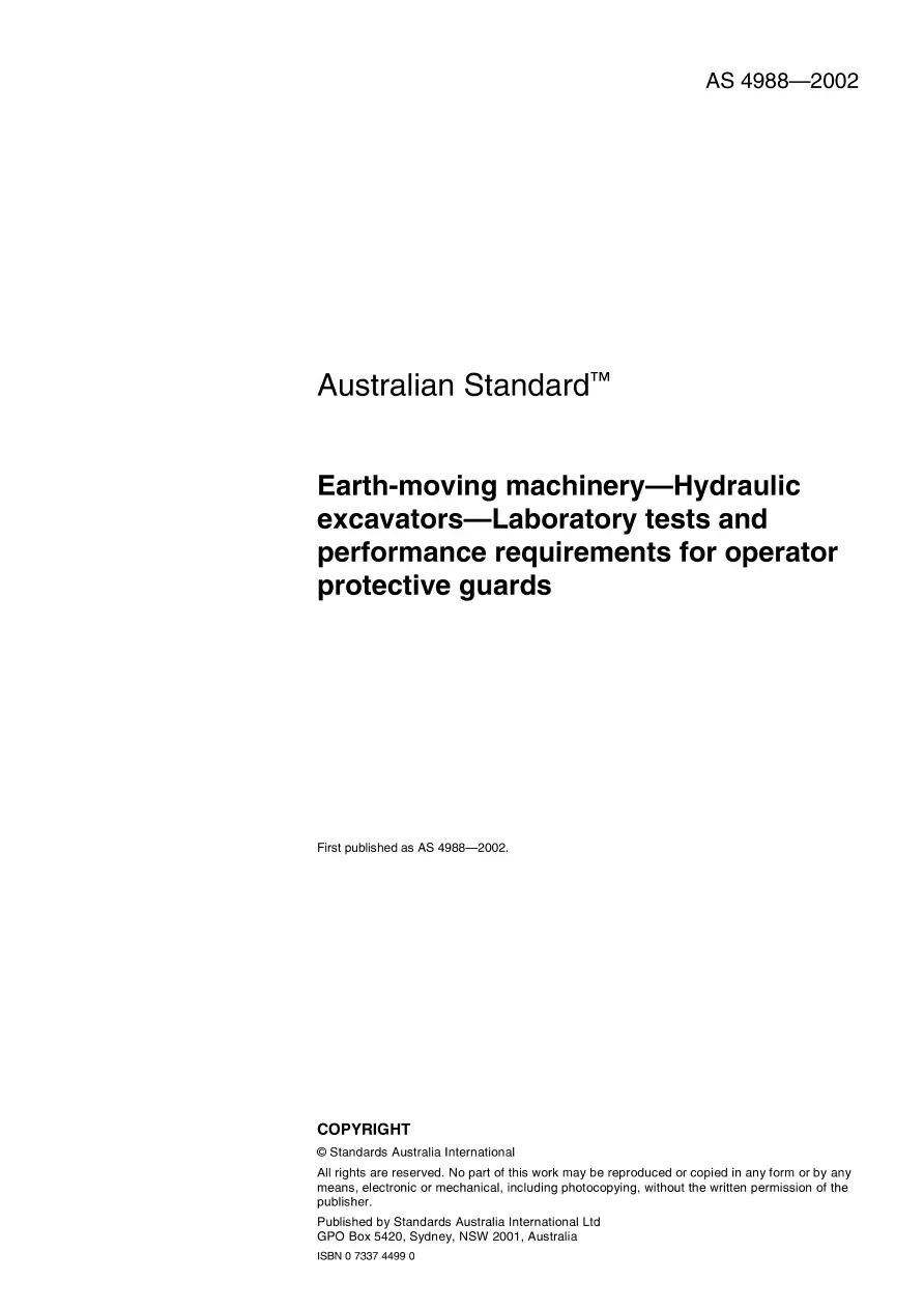 AS 4988-2002 AS 4988-2002 pdf