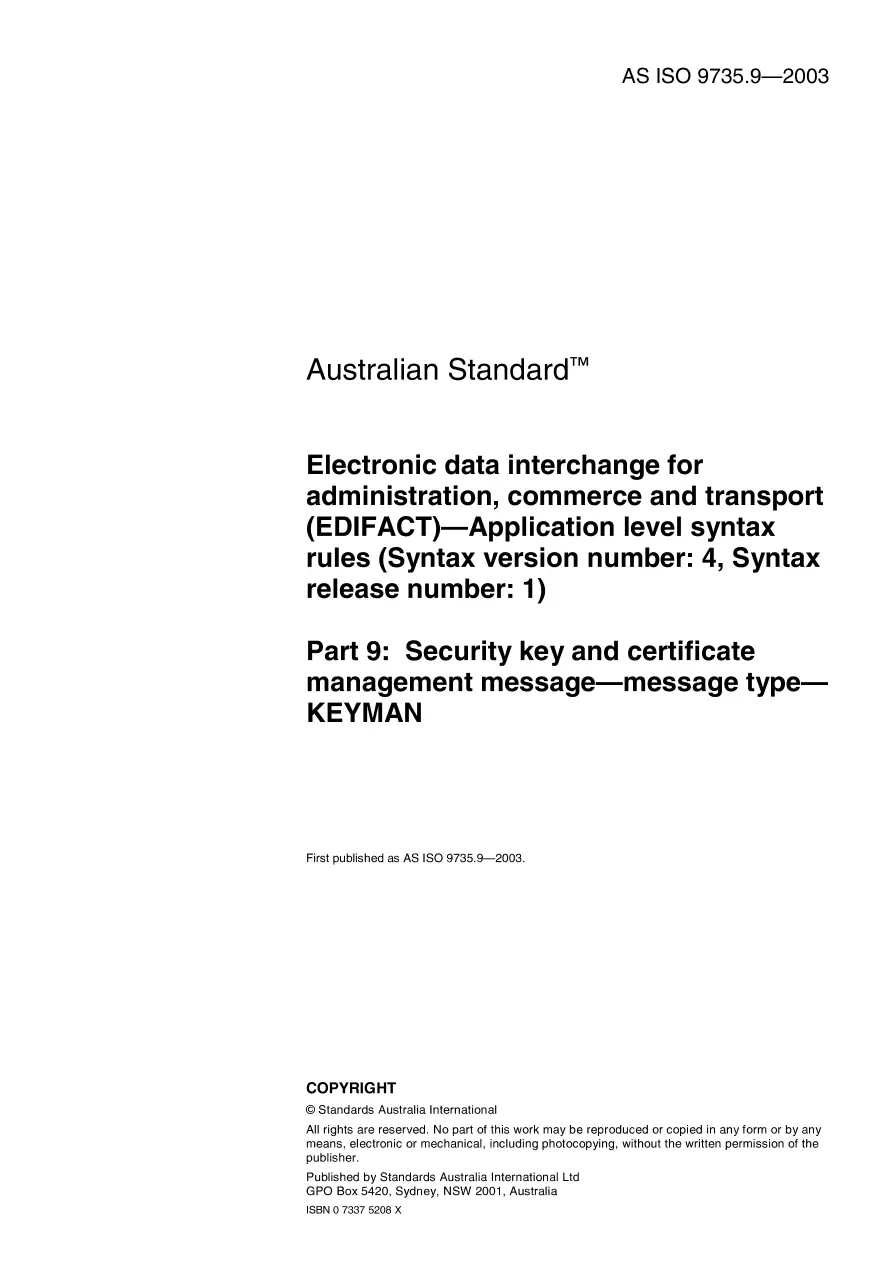 AS ISO 9735.9-2003 AS ISO 9735.9-2003 pdf