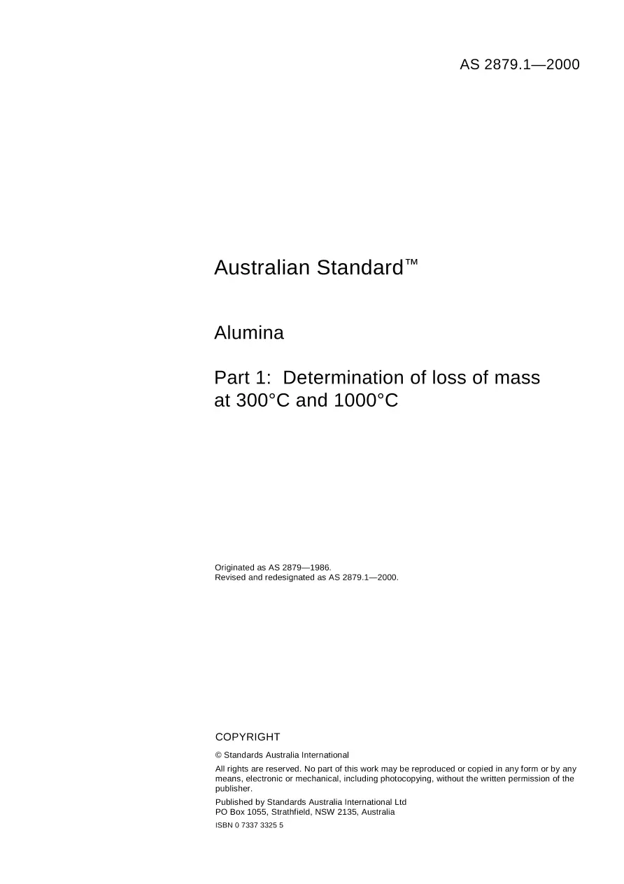AS 2879.1-2000 AS 2879.1-2000 pdf