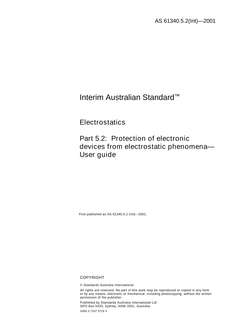 AS 61340.5.2(INT)-2001 AS 61340.5.2(INT)-2001 pdf