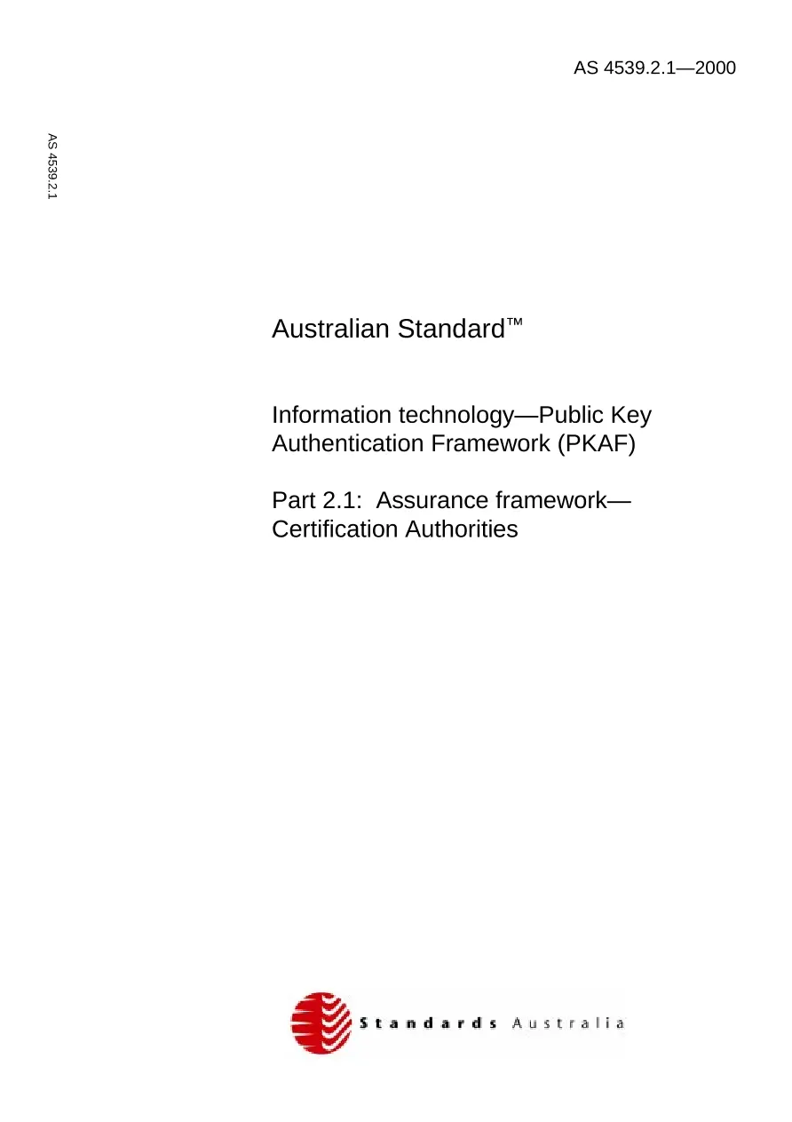 AS 4539.2.1-2000 AS 4539.2.1-2000 pdf