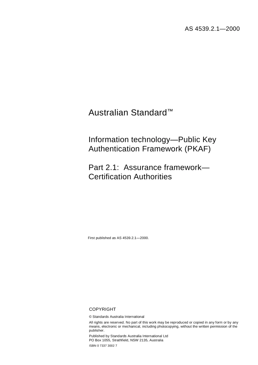 AS 4539.2.1-2000 AS 4539.2.1-2000 pdf