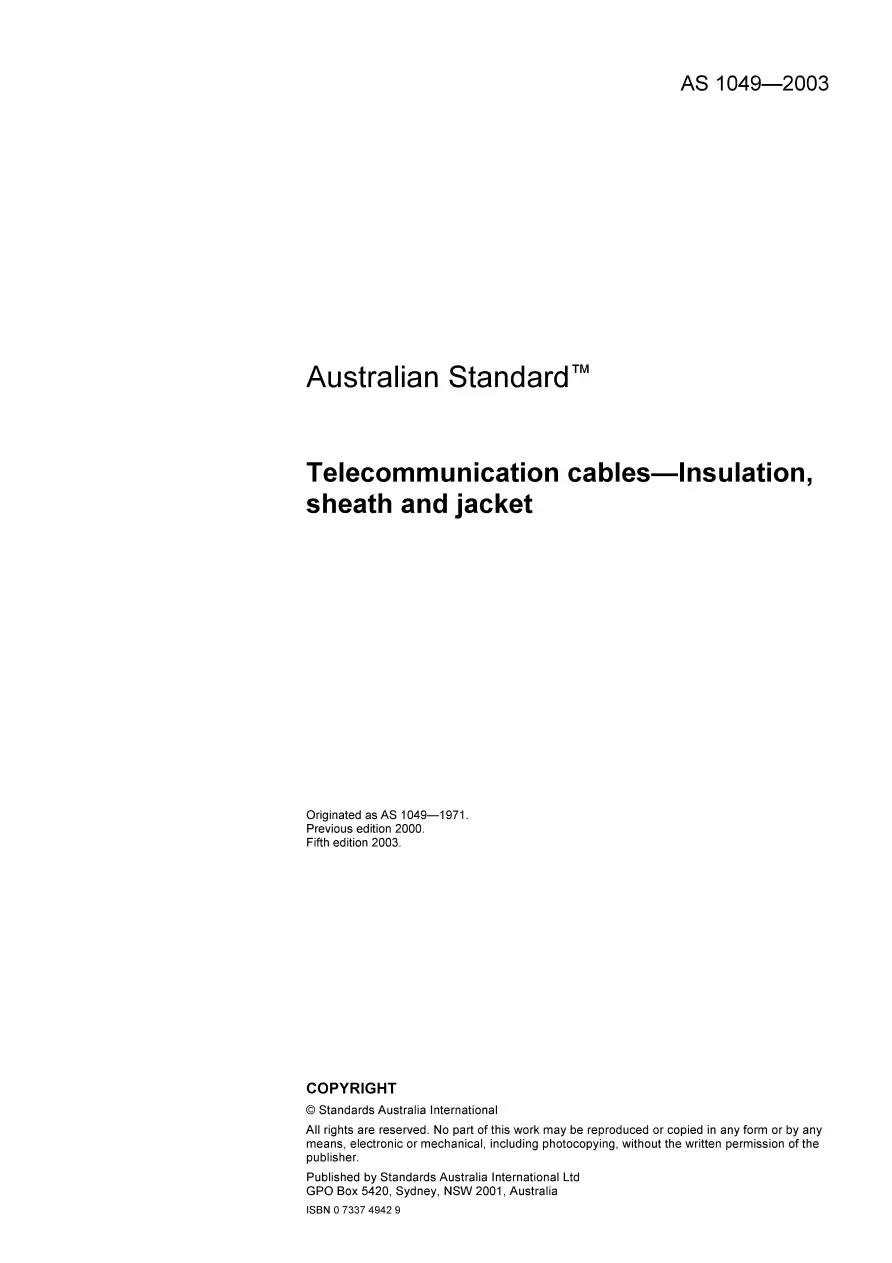 AS 1049-2003 AS 1049-2003 pdf