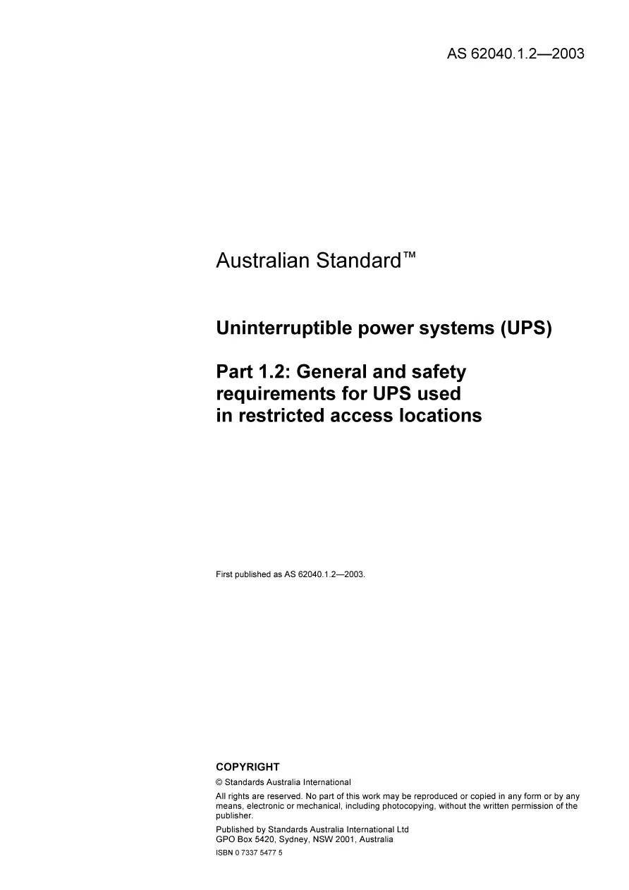 AS 62040.1.2-2003 AS 62040.1.2-2003 pdf
