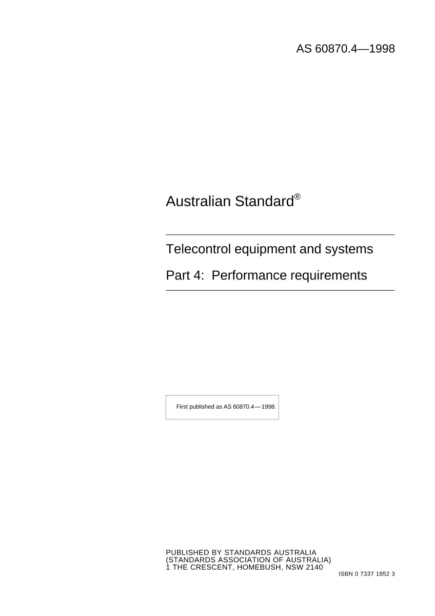 AS 60870.4-1998 AS 60870.4-1998 pdf
