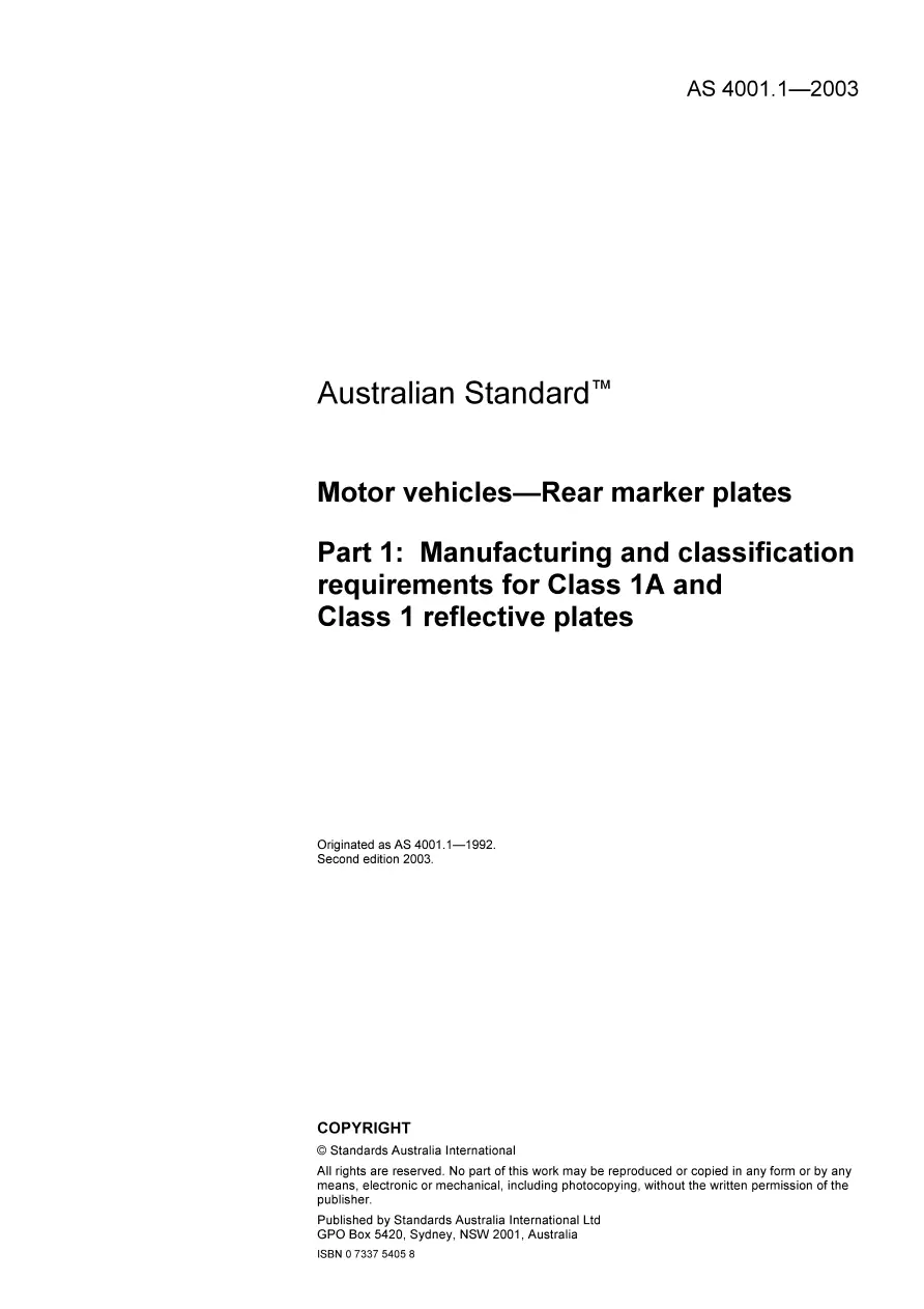 AS 4001.1-2003 AS 4001.1-2003 pdf