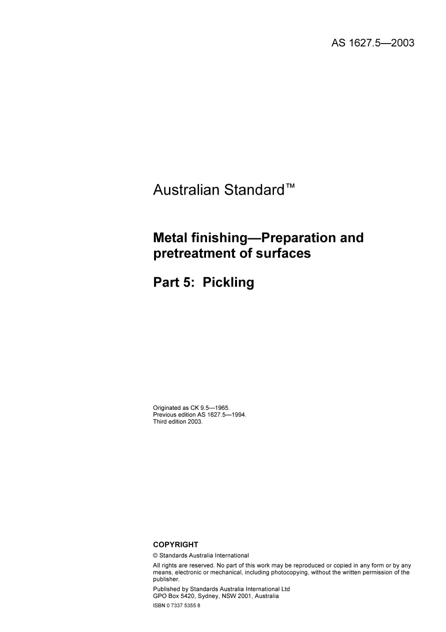 AS 1627.5-2003 AS 1627.5-2003 pdf