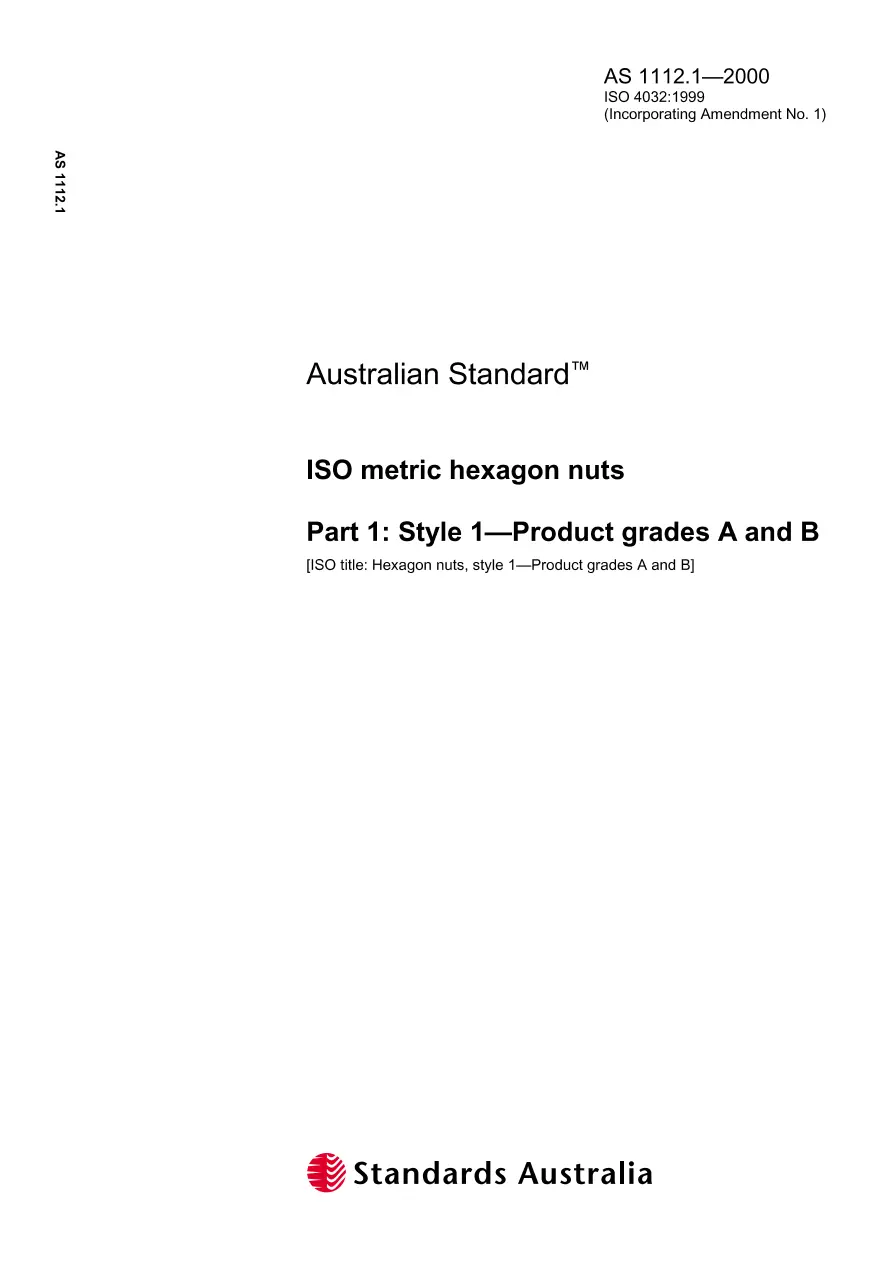 AS 1112.1-2000 AS 1112.1-2000 pdf