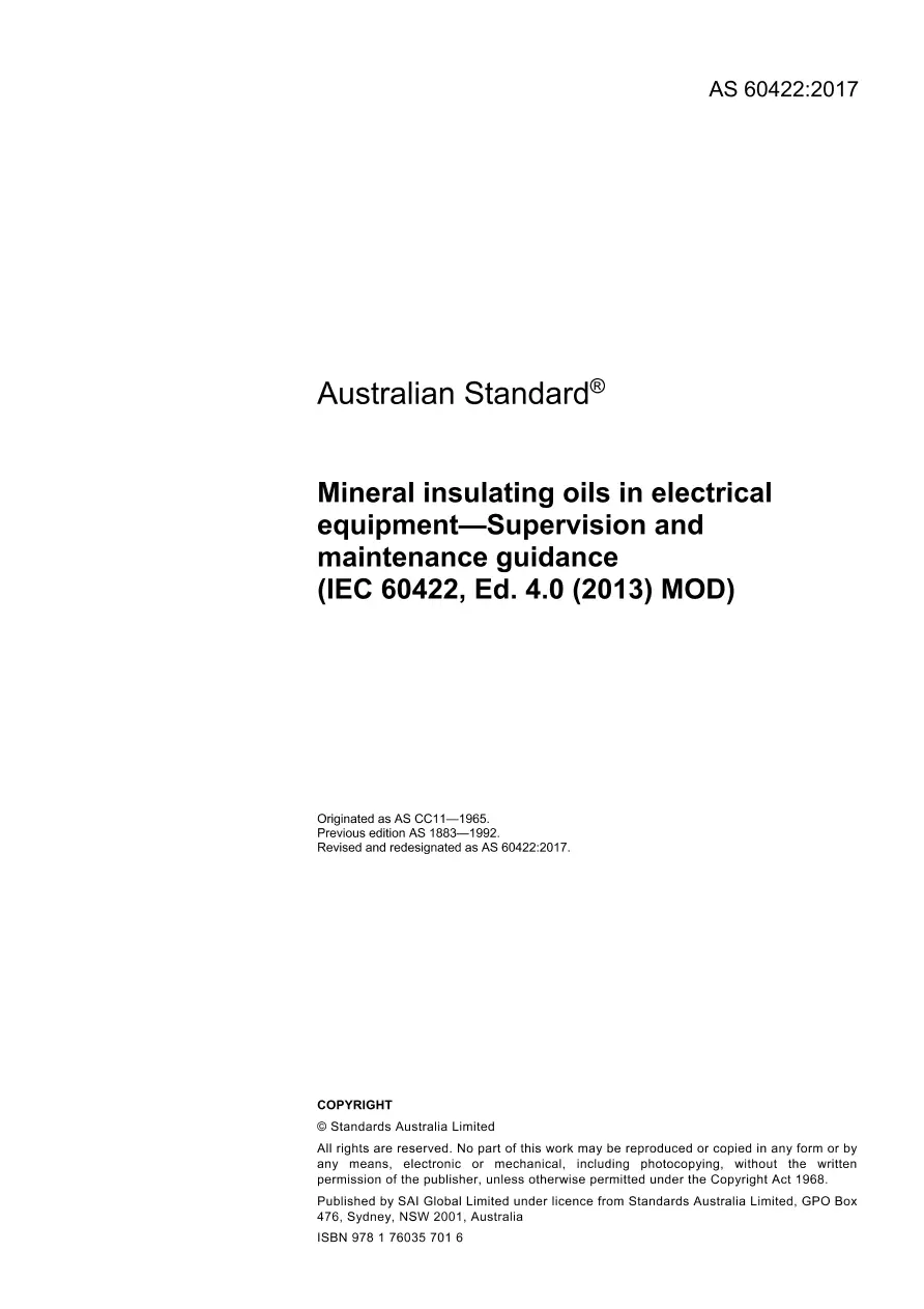AS 60422:2017 AS 60422:2017 pdf