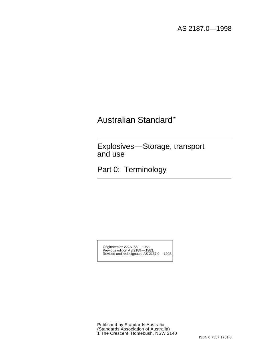 AS 2187.0-1998 AS 2187.0-1998 pdf