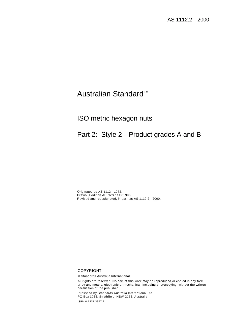 AS 1112.2-2000 AS 1112.2-2000 pdf