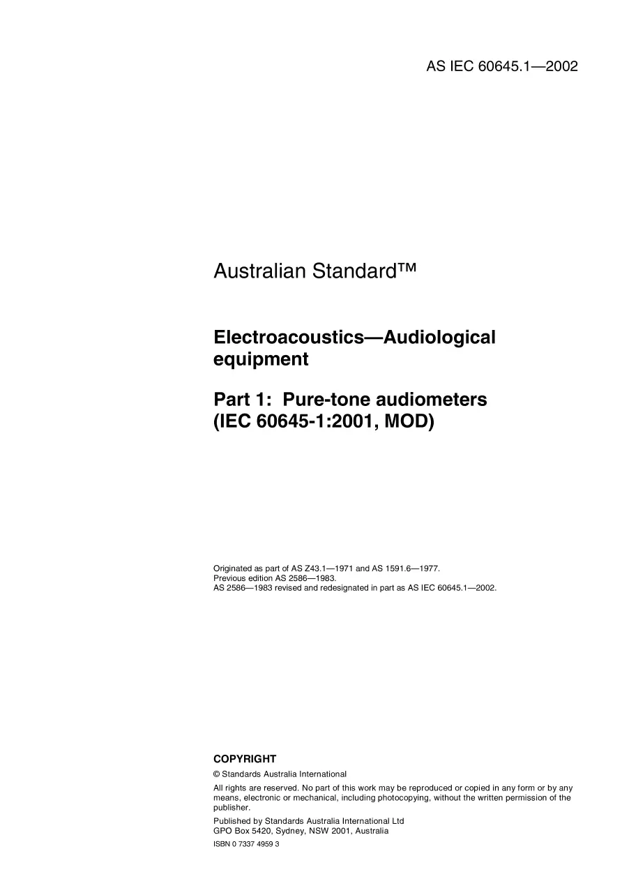 AS IEC 60645.1-2002 pdf