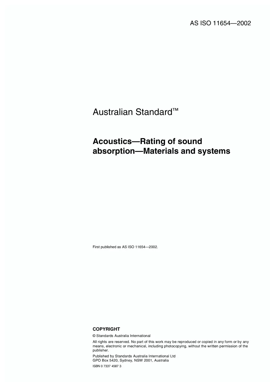AS ISO 11654-2002 AS ISO 11654-2002 pdf