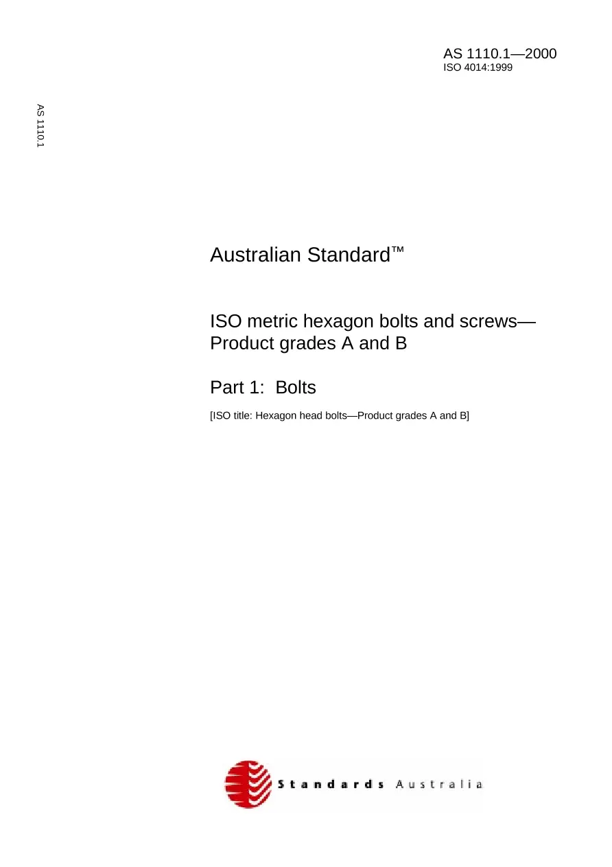 AS 1110.1-2000 AS 1110.1-2000 pdf