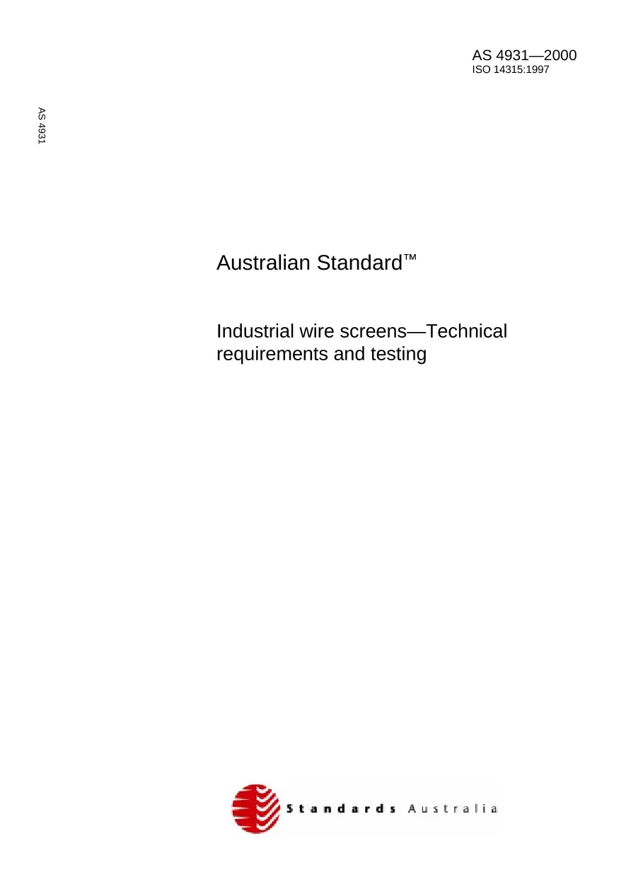 AS 4931-2000 AS 4931-2000 pdf
