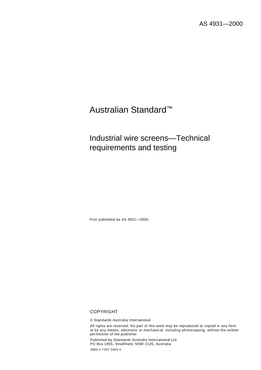 AS 4931-2000 AS 4931-2000 pdf