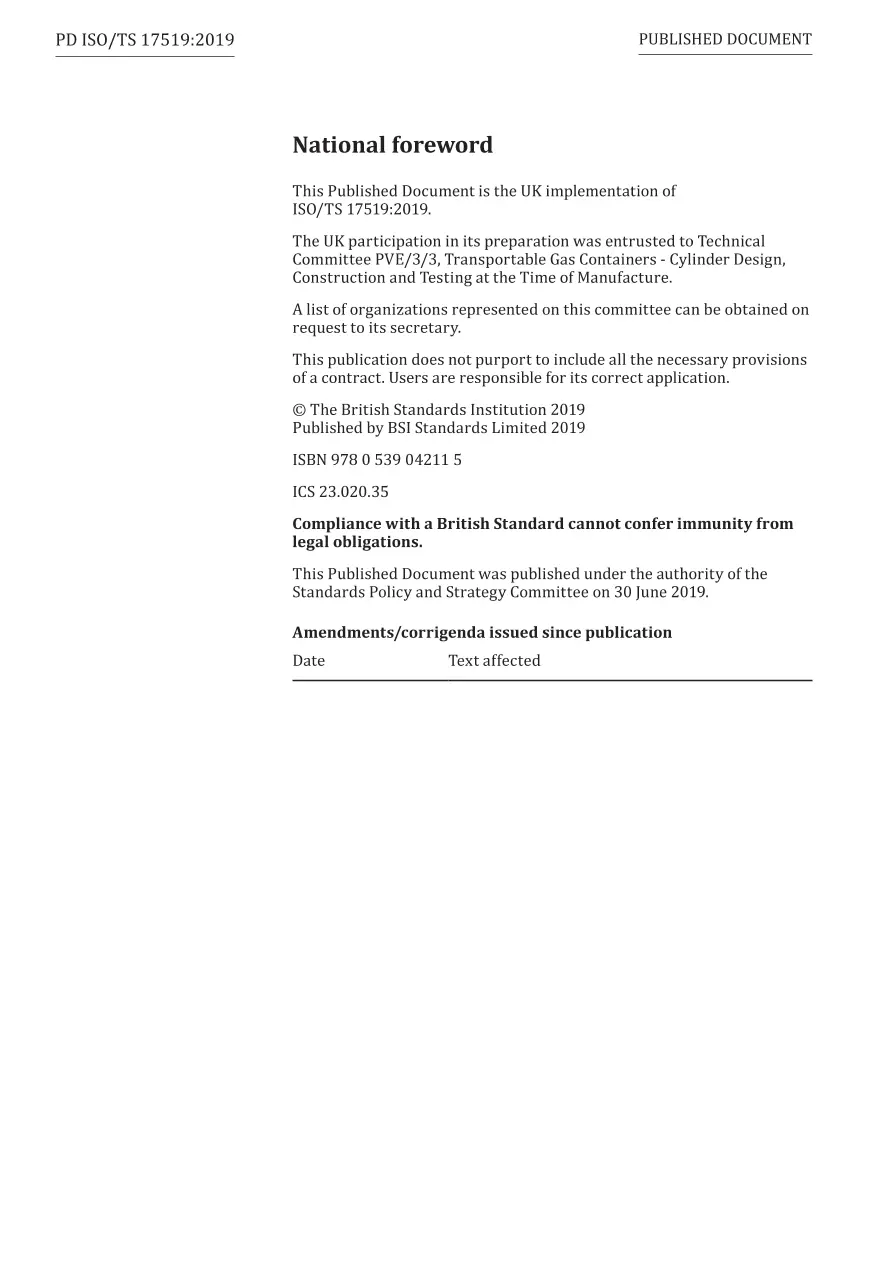 BS PD ISO/TS 17519:2019 pdf