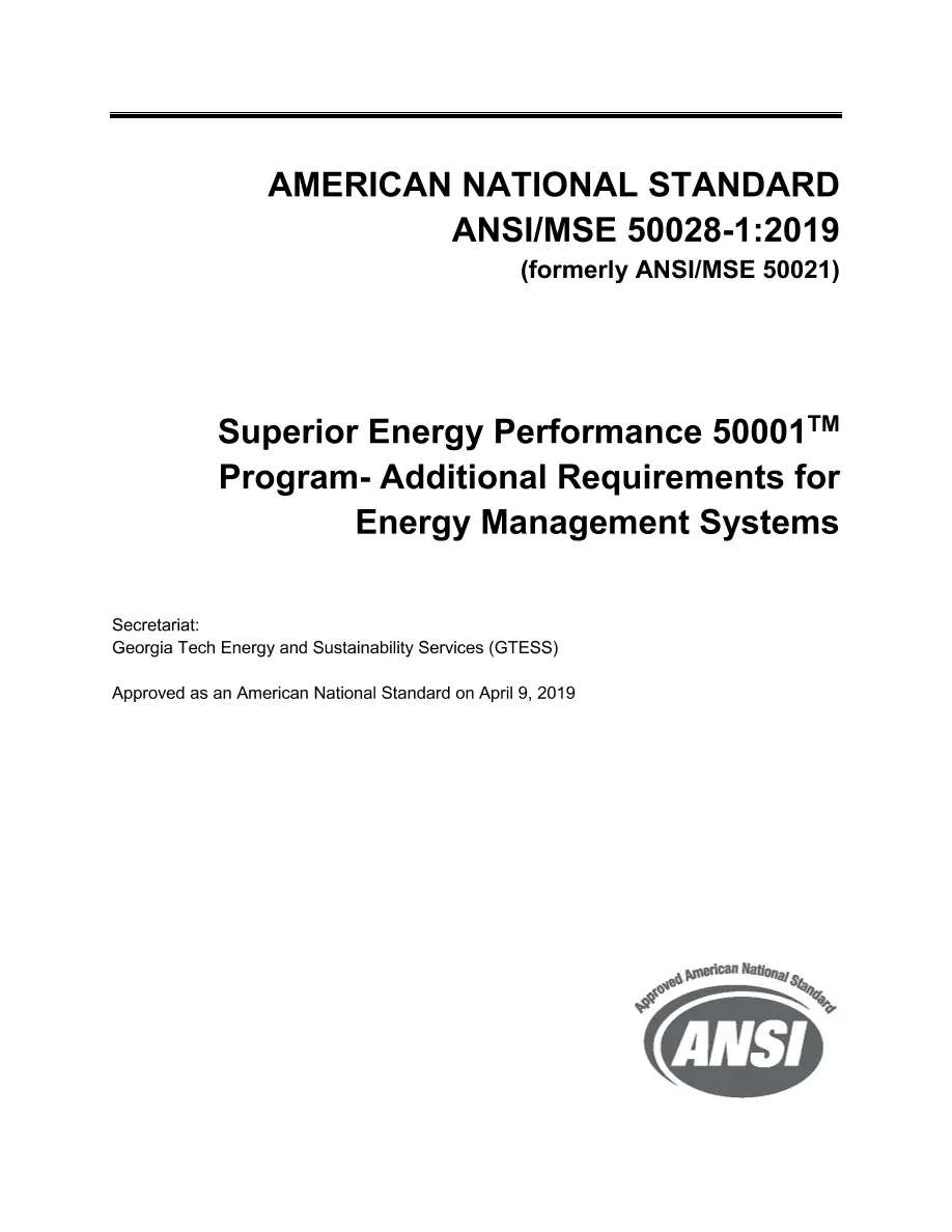 ANSI MSE 50028-1:2019 ANSI MSE 50028-1:2019 pdf