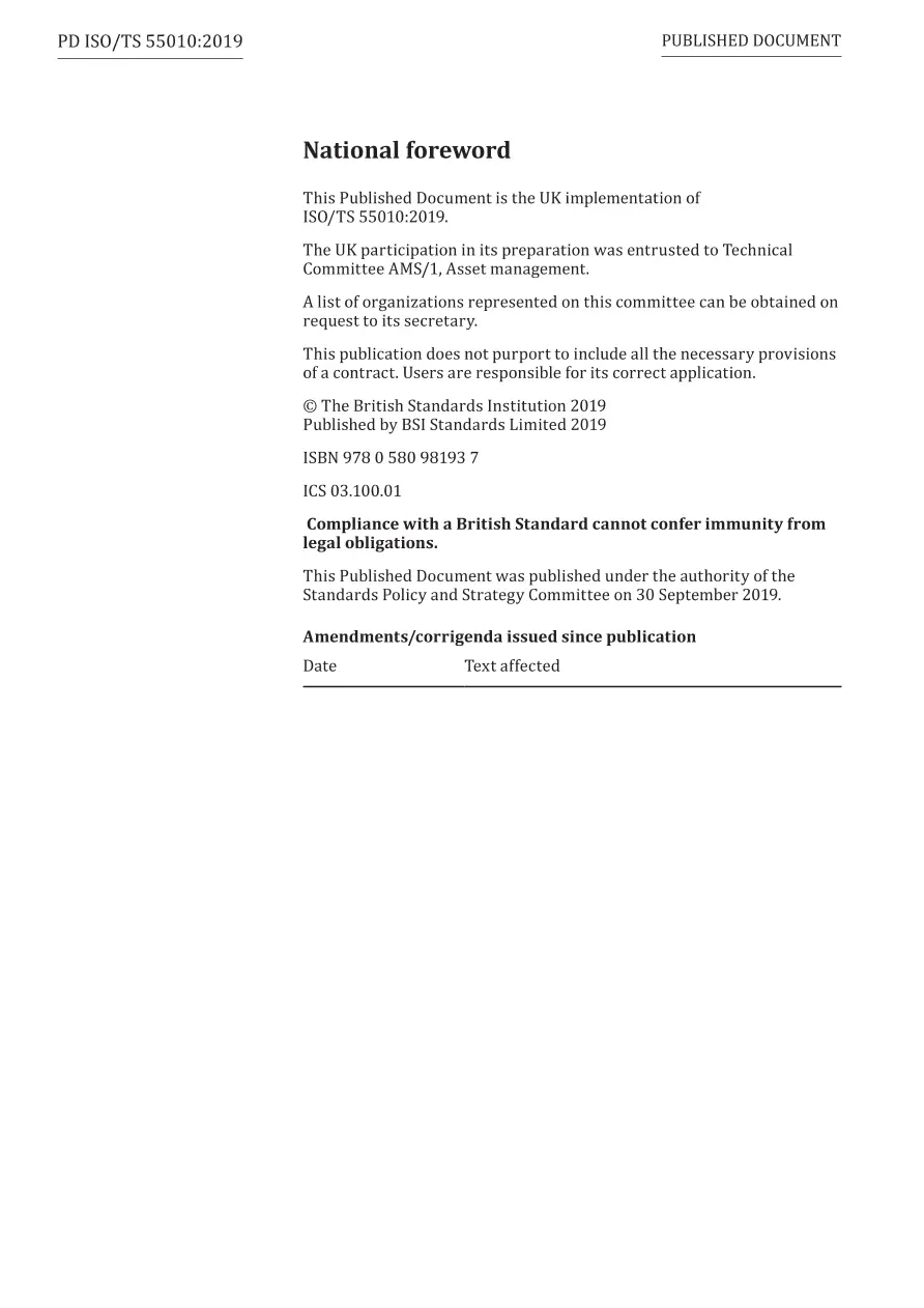 BS PD ISO/TS 55010:2019 pdf