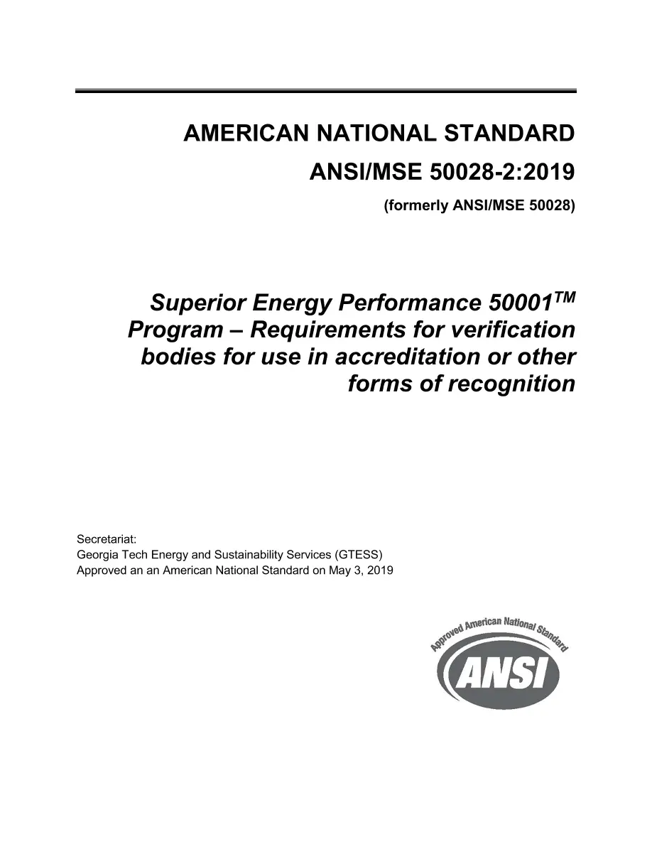 ANSI MSE 50028-2:2019 ANSI MSE 50028-2:2019 pdf