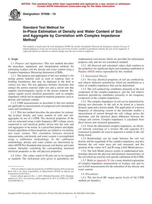 ASTM D7698-19 ASTM D7698-19 pdf